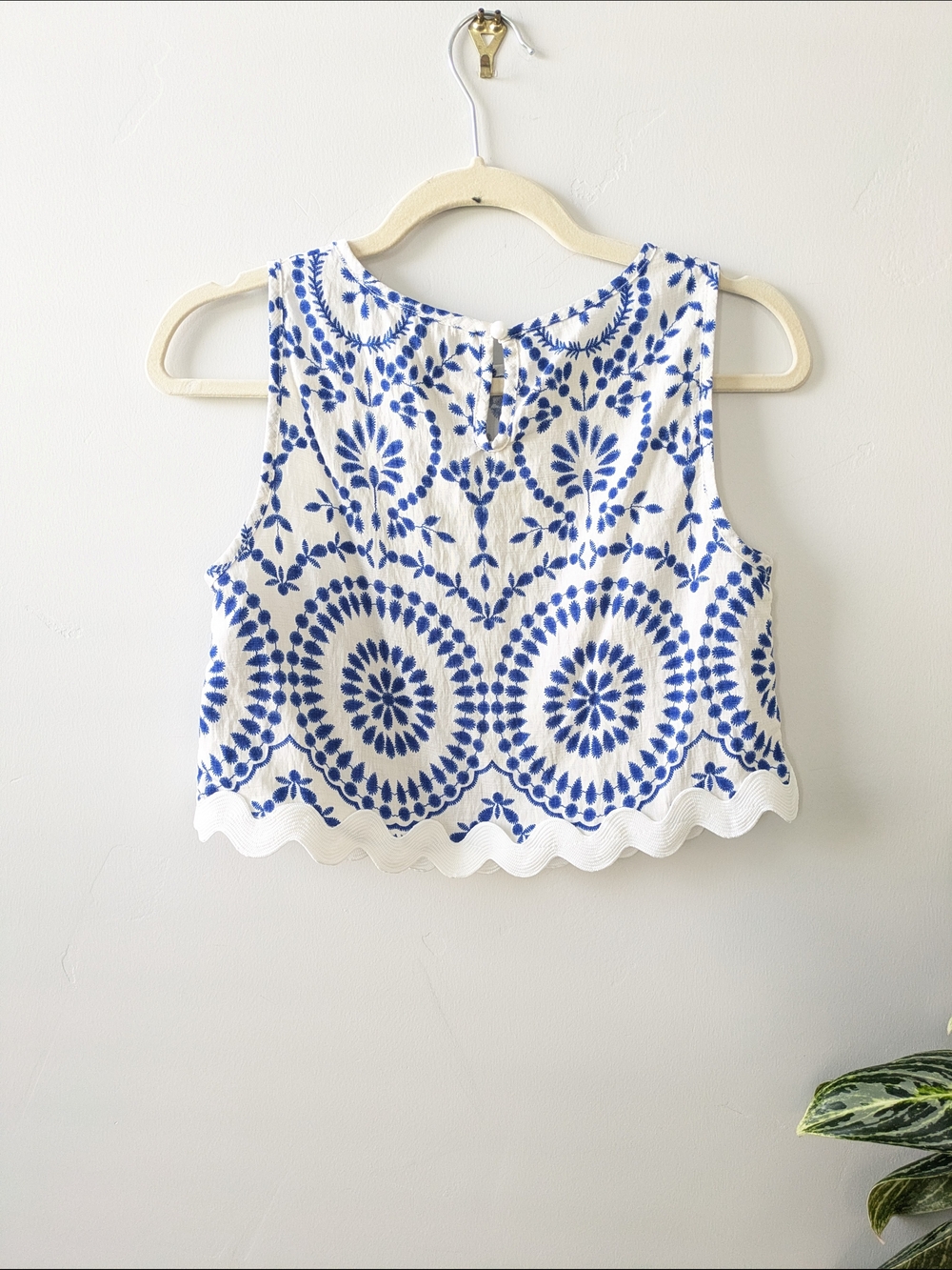 SHEIN Blue & White Printed Two-Piece Set - Picture 6 of 10